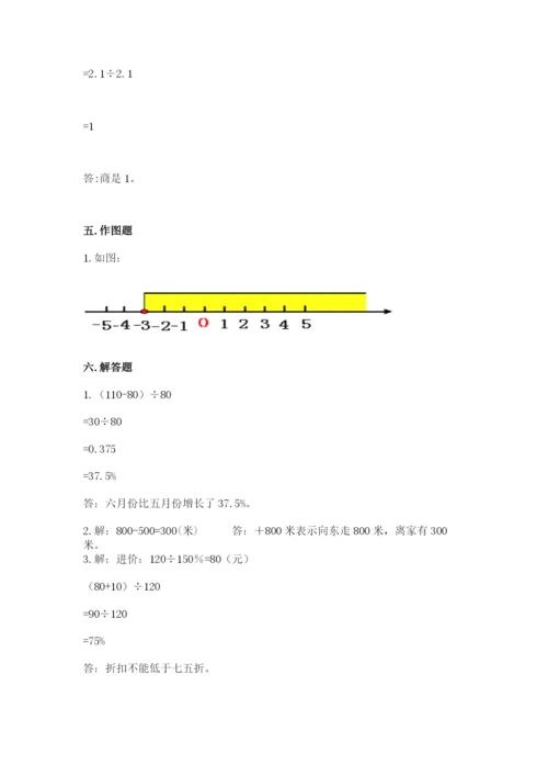 冀教版六年级下册数学 期末检测卷含答案【轻巧夺冠】.docx