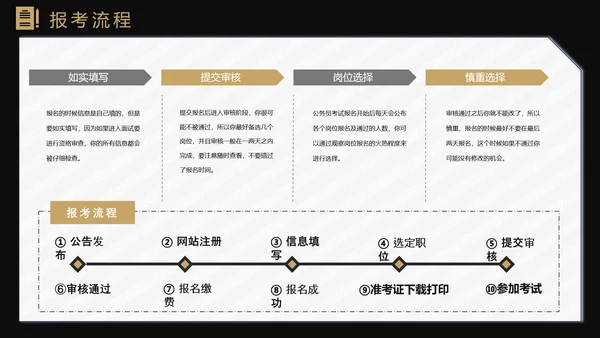 备考公务员国考省考指南礼服PPT模板