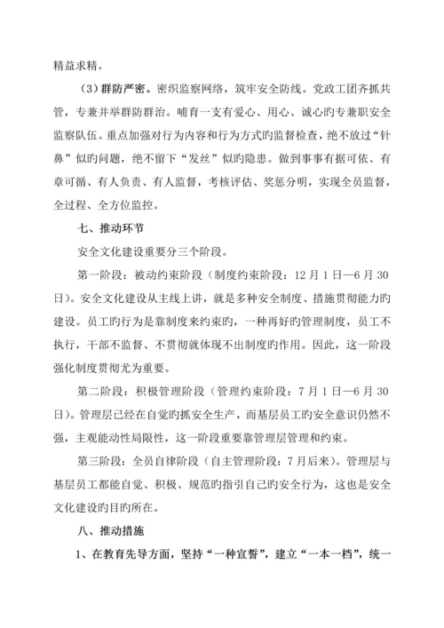 电力企业安全文化建设实施专题方案参考.docx