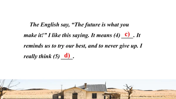 Module 8 My  future  life Unit 3 Language in use  