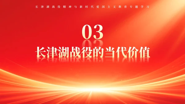 红色简约党政风长津湖战役主题党政教育PPT模板