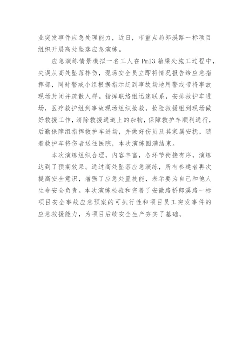 高处坠落事故应急演练总结.docx