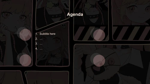 黑粉色简约风次元少女个人简历PPT主题