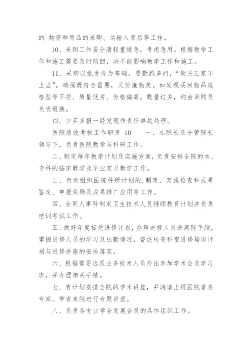 医院绩效考核工作职责.docx