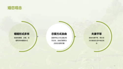 绿色现代苗族文化概览培训课件PPT模板