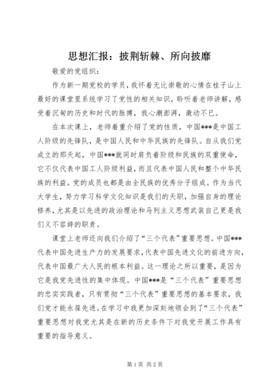 思想汇报：披荆斩棘、所向披靡.docx