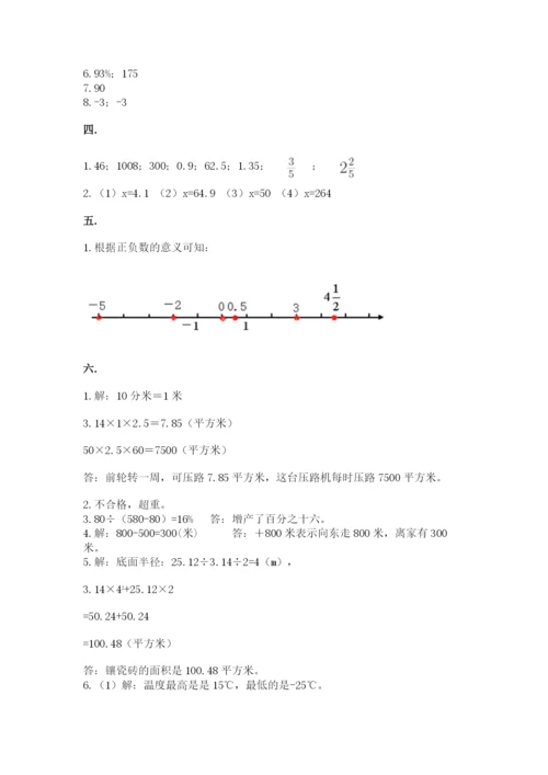 小学六年级升初中模拟试卷含答案（突破训练）.docx