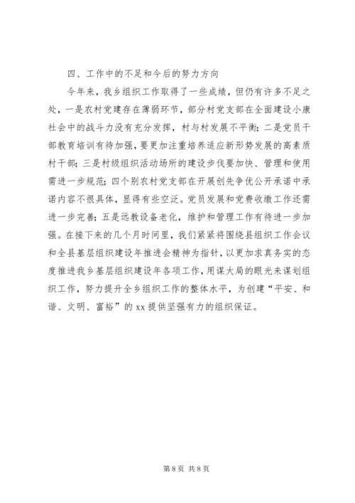 乡镇组织工作半年总结_1.docx