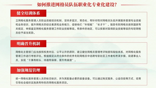 冷色系党建引领网格化管理党课课件PPT