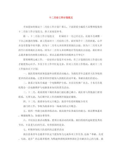 精编之十二月份工作计划范文.docx