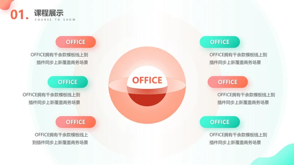 学英语培训机构3D风课程展示通用PPT模板