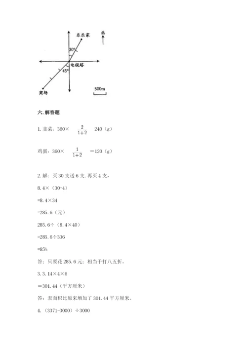 哈尔滨市双城市六年级下册数学期末测试卷及参考答案.docx