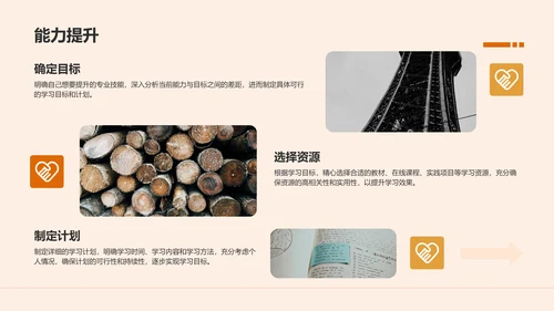 橙色商务风职业目标与行动计划书PPT模板