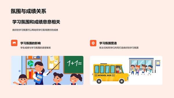 初一学期学习报告PPT模板