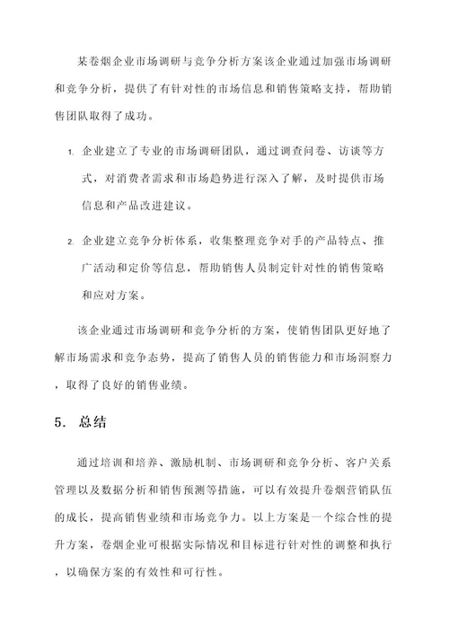 卷烟营销队伍提升成长方案