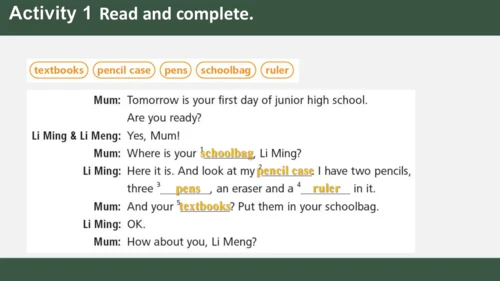 Starter Welcome to Jonior high get ready公开课课件 新教材外