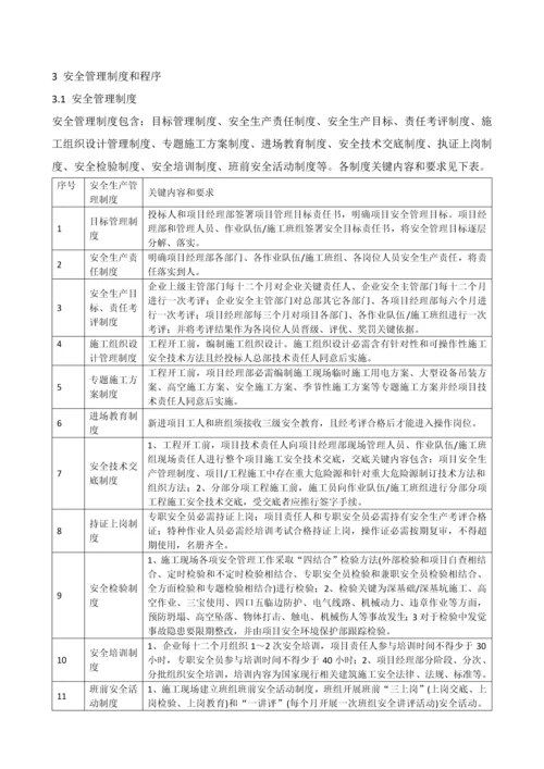 安全管理标准体系及安全文明综合项目施工专项措施.docx