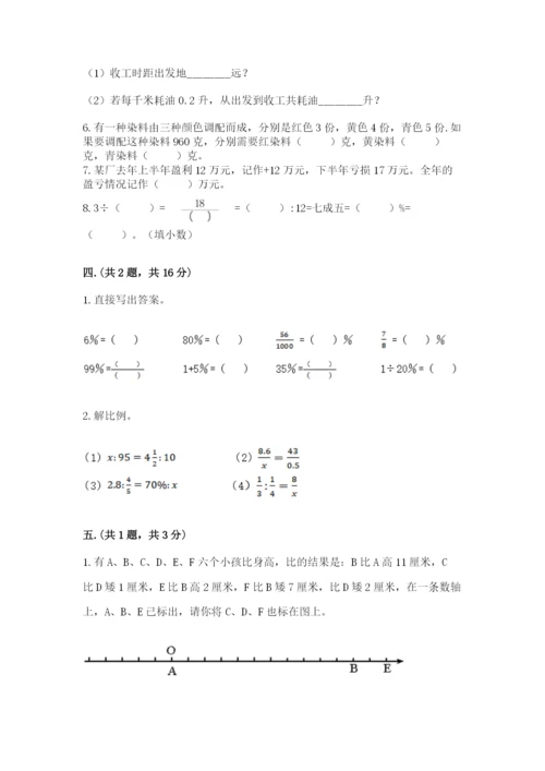 六年级毕业班数学期末考试试卷含答案（轻巧夺冠）.docx