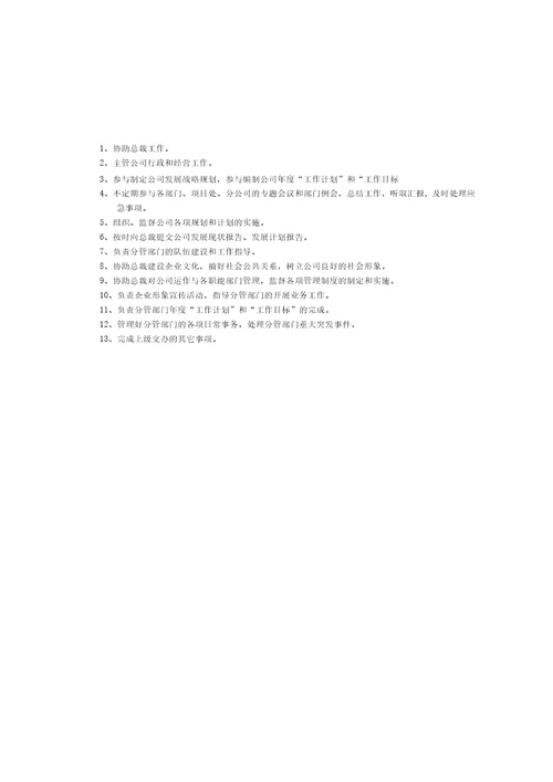 公司岗位职责说明书