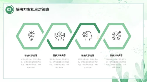小清新风水彩花卉绿植护士长述职报告PPT