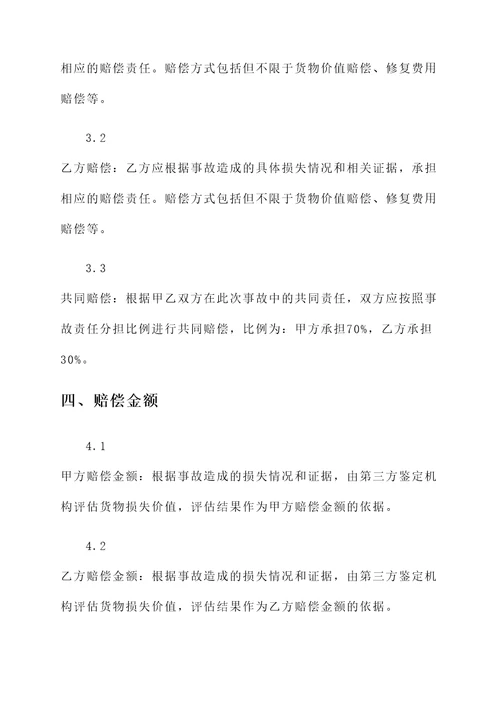 合作仓库失火赔偿协议书