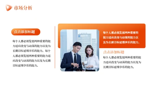 橙色商业计划书通用PPT模板