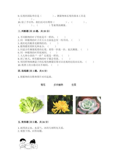 教科版一年级上册科学期末测试卷【名师推荐】.docx