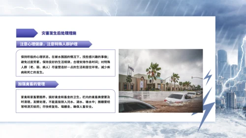 夏季雷雨天气防汛救灾教育通用PPT模板