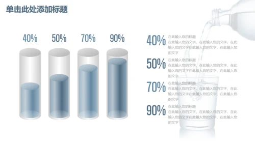 商务简约健康饮用水通用PPT模板