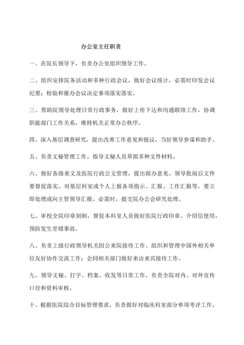 医院各部门科室岗位基础职责.docx