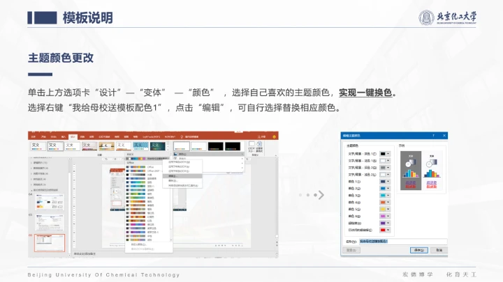 北京化工大学专属课题学术汇报毕业答辩通用PPT模板