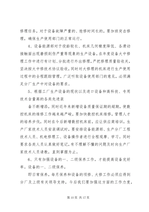 篇一：XX年设备管理组工作计划.docx