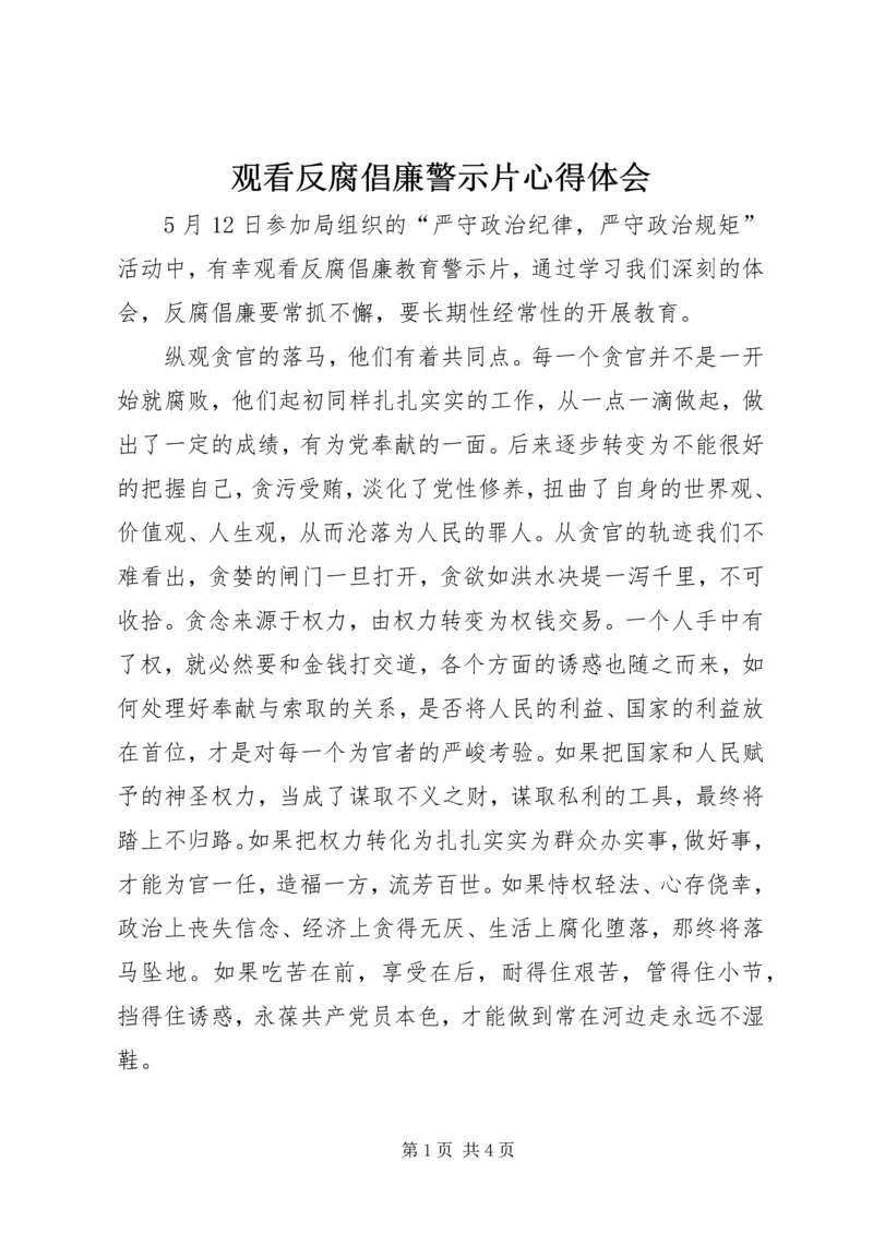 观看反腐倡廉警示片心得体会.docx