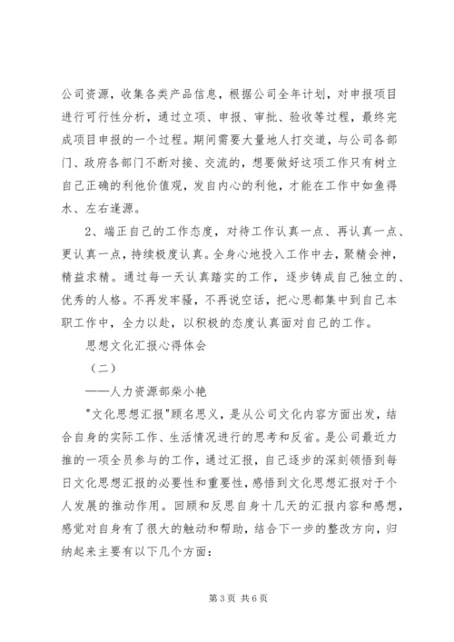 思想文化汇报心得体会 (2).docx