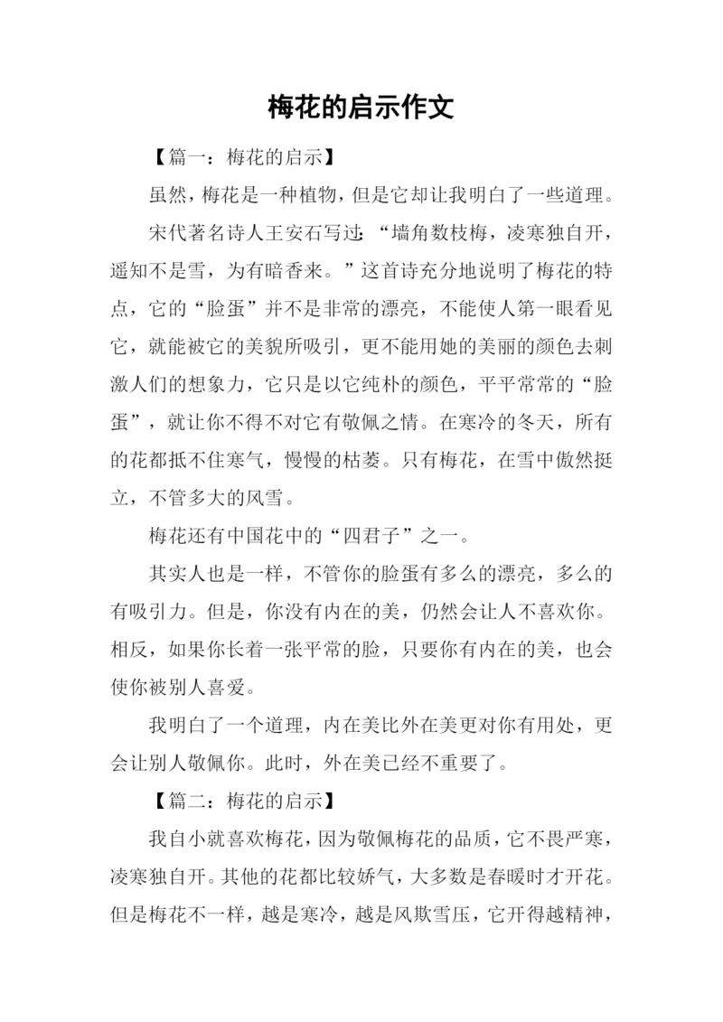 梅花的启示作文.docx