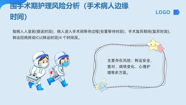 蓝色卡通围手术期安全管理PPT模板宣传PPT动态PPT