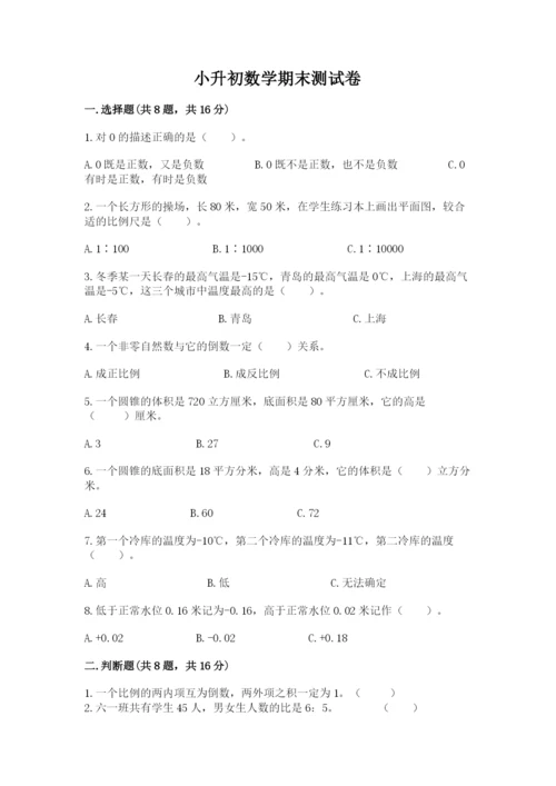 小升初数学期末测试卷【必考】.docx