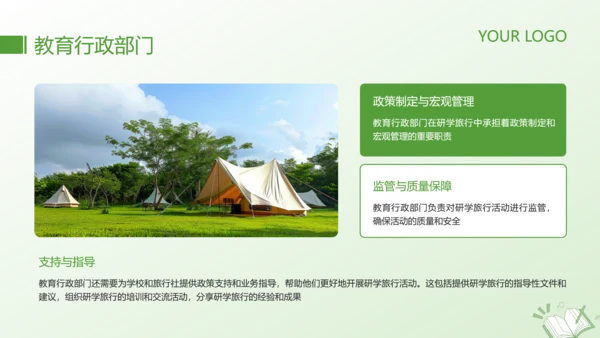 绿色简约风研学旅行活动PPT