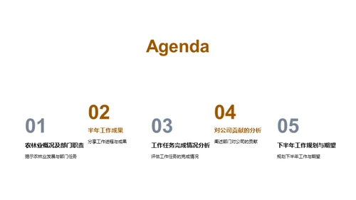 农林部门半年成果回顾