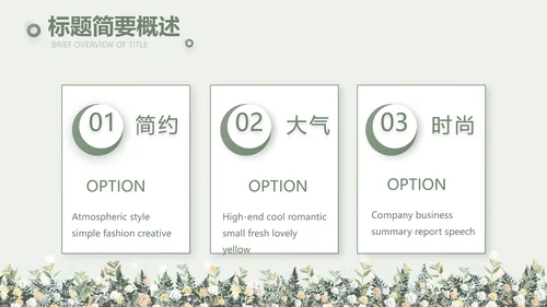 绿色小清新述职报告工作总结动态PPT模板