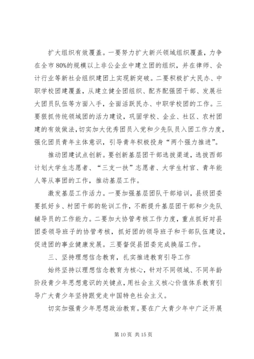 在团市委全委会上的工作报告.docx