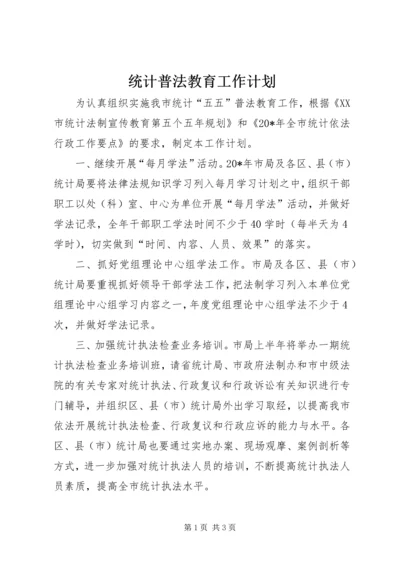 统计普法教育工作计划 (2).docx