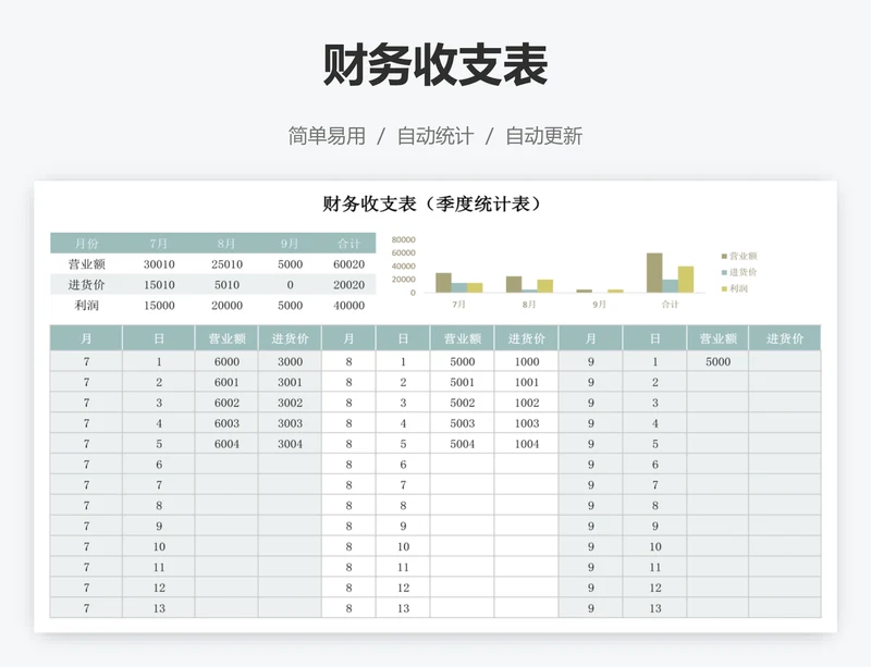 财务收支表