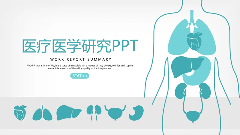 人体器官分布医学医疗ppt动态模板