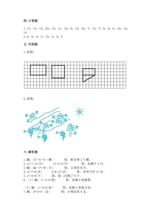 人教版一年级下册数学期中测试卷【能力提升】.docx
