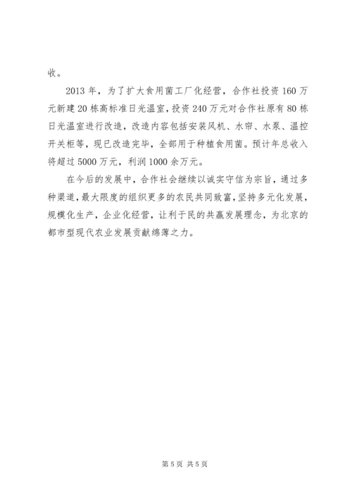 农机服务专业合作社典型材料.docx