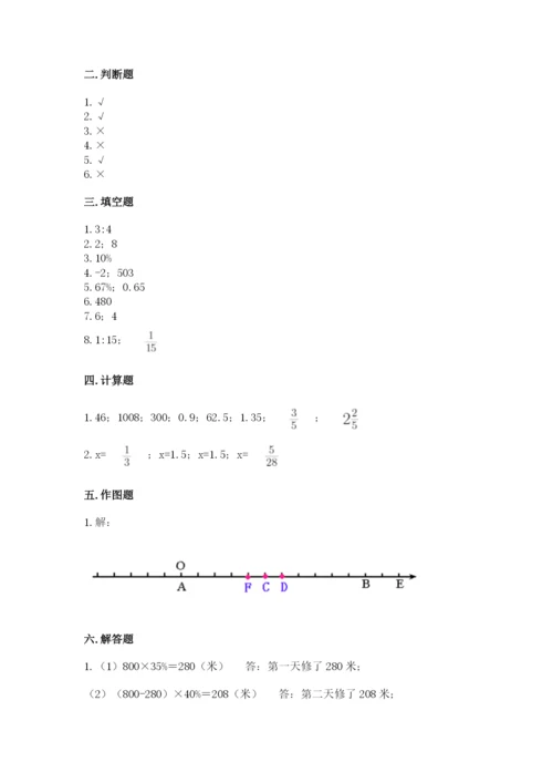 嵊州市六年级下册数学期末测试卷（各地真题）.docx