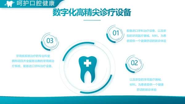 蓝色大气口腔科牙科工作总结汇报PPT