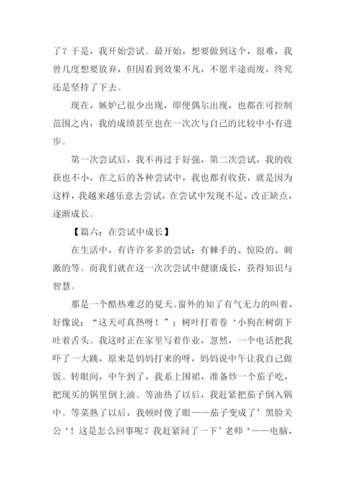在尝试中成长作文450字.docx