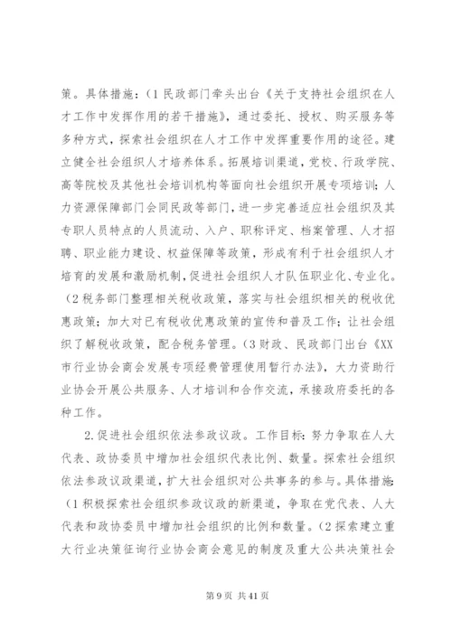 XX市社会组织发展规划实施方案.docx